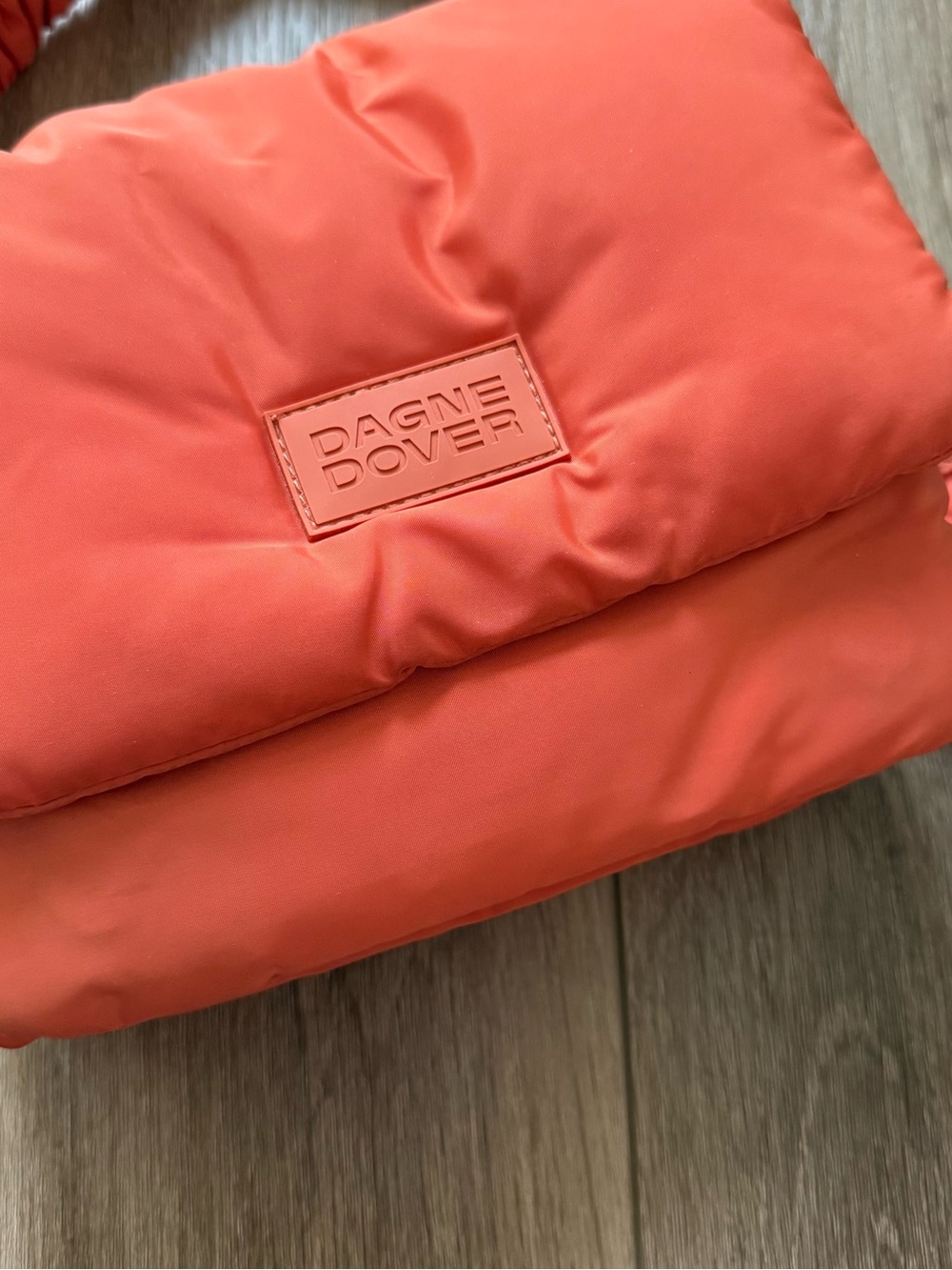 Dagne Dover Quilted Crossbody Bag - Coral Orange - Picture 2 of 5